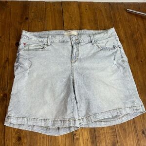 Slink jeans denim stripes 7 inch inseam jean shorts curvy size 16